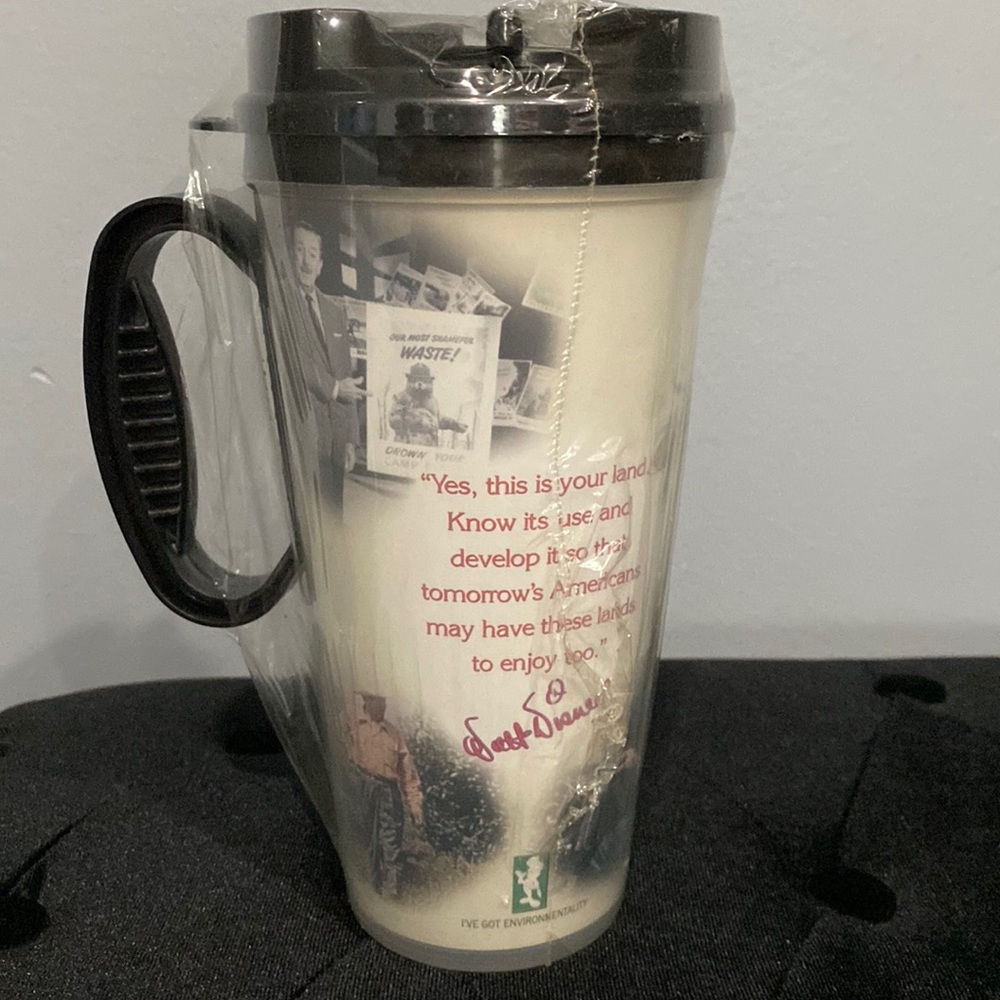 NOS Walt Disney Tumbler from the Disney Studio Lot “Green Team 2002 Initiative”